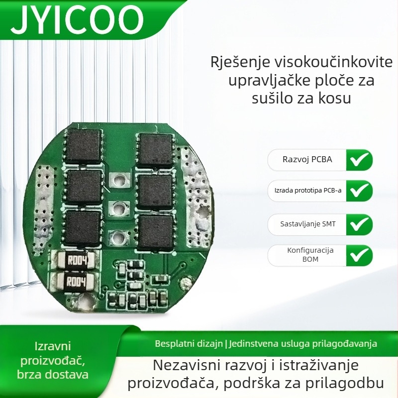 Upravljačka PCB ploča za sušilo za kosu s visokou brzinom brushless motora – PCBA pločica, marka Jianye xing, kapacitet 10000