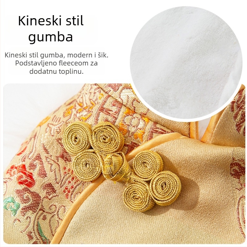 Pamučno kaput za kućne ljubimce – Hippie dog, kineski stil, zima