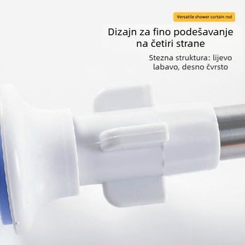 Nehrđajući čelik – kupaonski teleskop za zavjese, kvadratna glava, debljina zida 0,4 mm, jednostavan i moderan stil