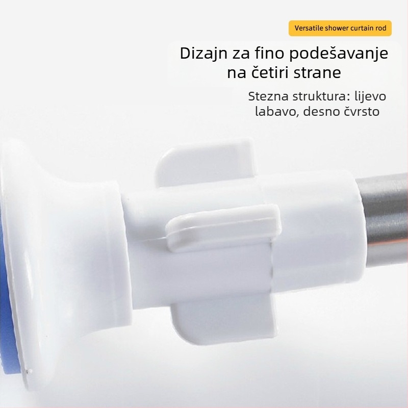 Nehrđajući čelik – kupaonski teleskop za zavjese, kvadratna glava, debljina zida 0,4 mm, jednostavan i moderan stil