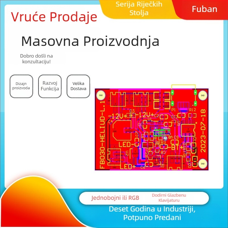 frgo Senzorski modul rasvjetnog stola PCBA – dodirni senzor, Smart Home, 4.5V, 50k/dan, postotak kvarova 0.1%