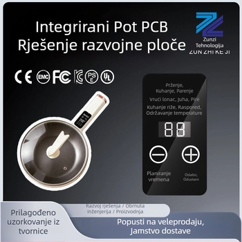 PCBA razvoj za integrirani wok — modul pločice za upravljanje zrakom fryera, model jkl55, tip pcba, prilagodljiv napon i struja, pogodan za integrirani wok, kućanski uređaji