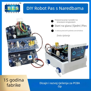 DIY PCBA ploča za robota psa s 2.4G bežičnim upravljanjem, model Bes25167, napon 4.5V, struja 20mA