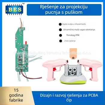 DIY PCBA ploča za robota psa s 2.4G bežičnim upravljanjem, model Bes25167, napon 4.5V, struja 20mA
