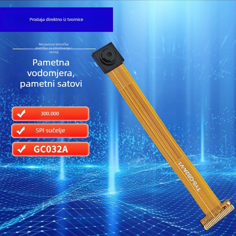SPI kamera modul za nosive uređaje, GC032A senzor 300k piksela, 640x480 @30fps, fiksni fokus, noćno snimanje