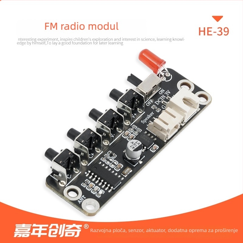 DIY Dječji FM radio modul s čipom – znanstveno-edukativna igračka, radijska matična ploča HE-39