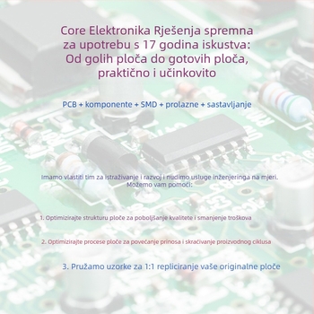 Ploča za upravljanje DC motorom s jednim gumbom – razvoj PCBA i dizajn, SMT obrada PCB; Marka Core, Kapacitet 40000, Napon napajanja 5V, Snaga 5A