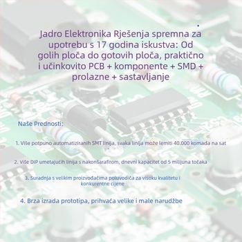 Ploča za upravljanje DC motorom s jednim gumbom – razvoj PCBA i dizajn, SMT obrada PCB; Marka Core, Kapacitet 40000, Napon napajanja 5V, Snaga 5A