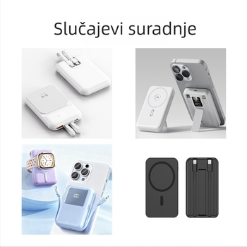 Pokretni PCBA modul za bežično punjenje s magnetskim dizajnom; 2 A pri 9 V; kapacitet 100000; kompatibilan s mobitelima, slušalicama i satovima; zaštite: preopterećenje, previsoki napon, pregrijavanje, kratki spoj; detekcija stranih predmeta (FOD) i 3C pot
