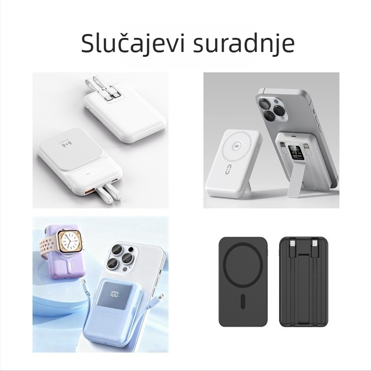 Pokretni PCBA modul za bežično punjenje s magnetskim dizajnom; 2 A pri 9 V; kapacitet 100000; kompatibilan s mobitelima, slušalicama i satovima; zaštite: preopterećenje, previsoki napon, pregrijavanje, kratki spoj; detekcija stranih predmeta (FOD) i 3C pot