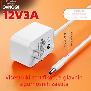 Gangqi GQ24-120200-BU adapter za napajanje 12V 3A, CCC certificiran