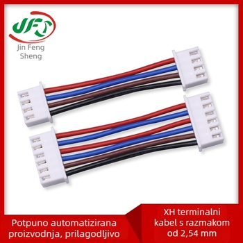 XH2.54 Terminalni kabelski snop za dispenser vode i pročišćivač zraka — razmak 2,54 mm, prilagođena obrada, vatrootporna najlon izolacija, cinkano bakreno vodilo