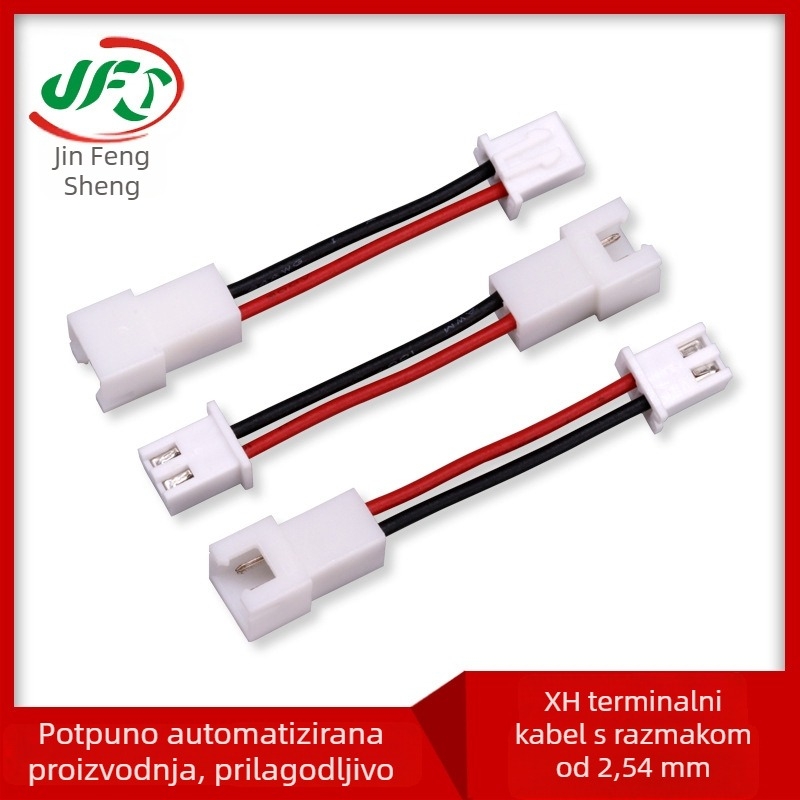 XH2.54 Terminalni kabelski snop za dispenser vode i pročišćivač zraka — razmak 2,54 mm, prilagođena obrada, vatrootporna najlon izolacija, cinkano bakreno vodilo