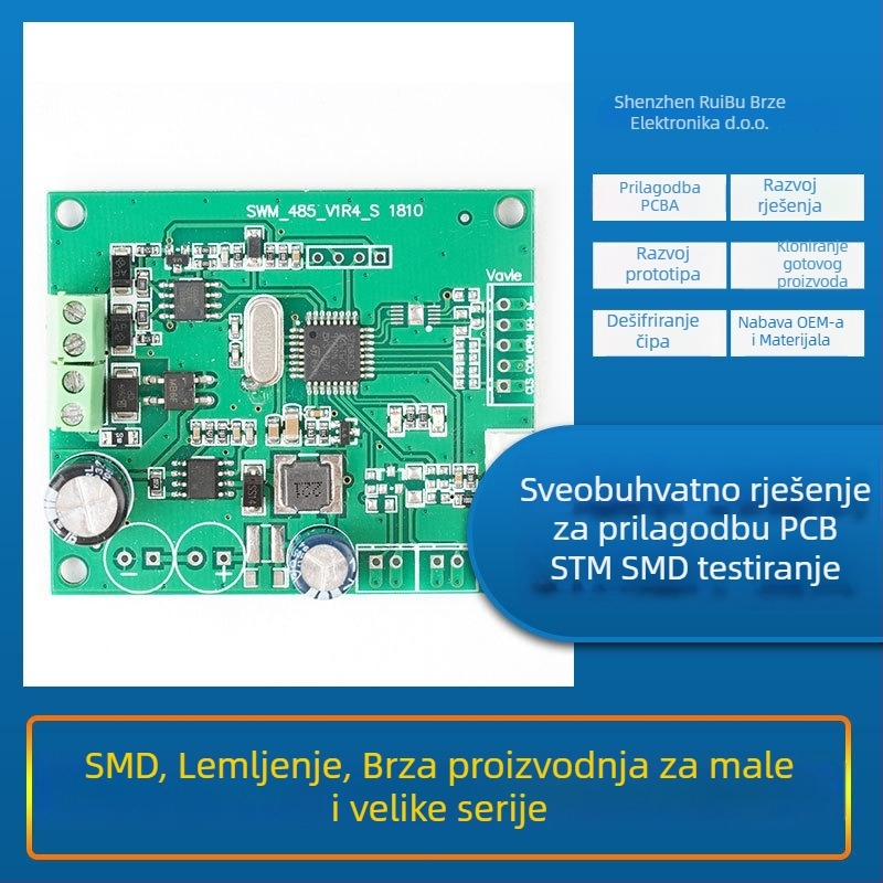 Dizajn i proizvodnja PCBA ploče, model P213045A0, marka Ruibu Quick Electronics, kapacitet 10000