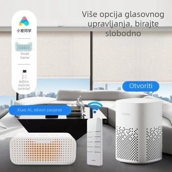 Pametna električna rolo zavjesa s litij baterijskim motorom, tih rad, materijal za blokiranje svjetla, daljinsko upravljanje i kompatibilnost sa glasovnim asistentima (Alexa/Google Home/Zigbee), poliester vlakno