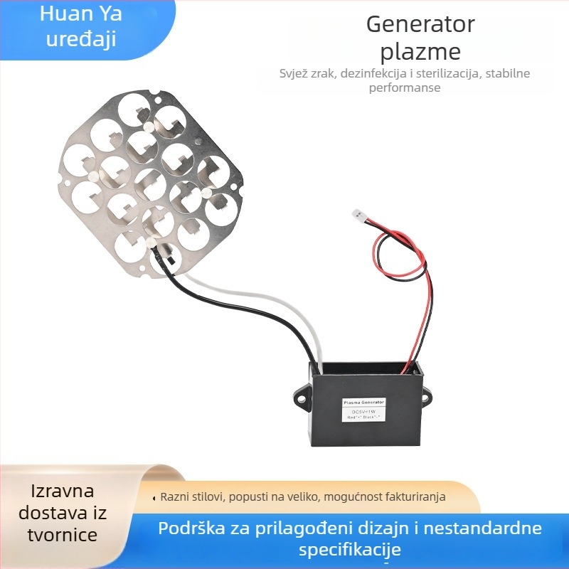 HY009D/DC5V modul plazma-ioni generatora za automobilni pročišćivač zraka, USB napajanje, protok zraka 51–150 m3/h, buka ≤36 dB