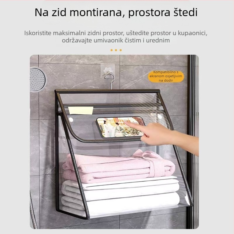 Prozirni PVC kupaonski visi organizator, vodootporan, za odlaganje donjeg rublja i odjeće, na zid