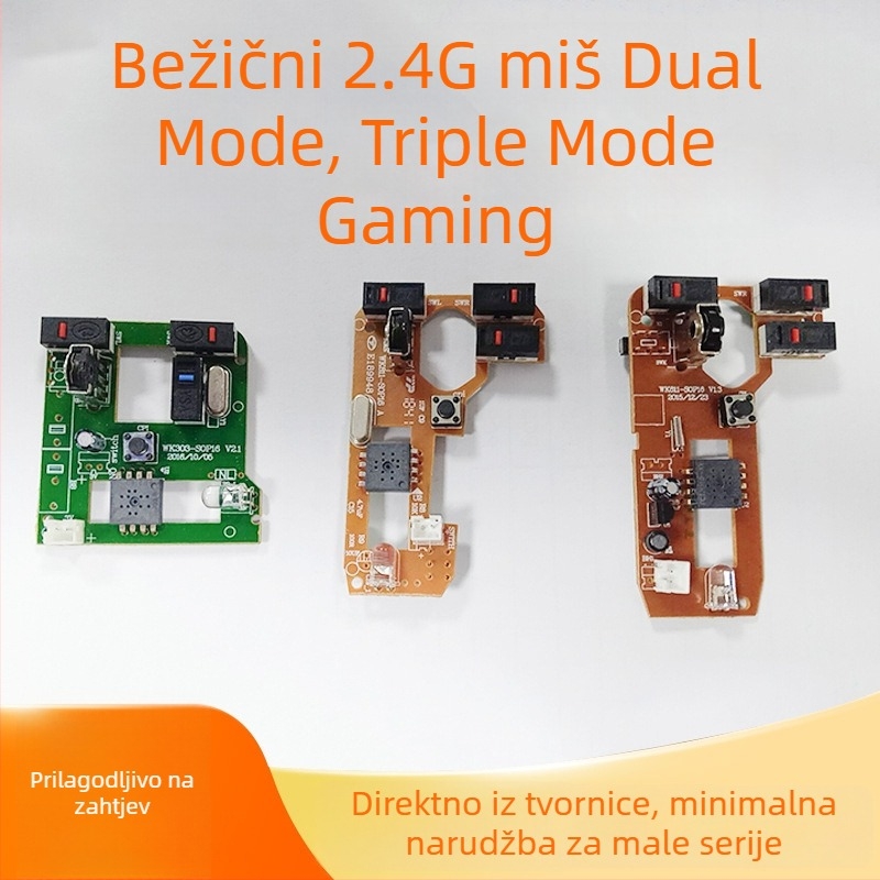 Bežični miš 2.4G: PCBA rješenje za razvoj PCB ploče za različite prilagođene modele miševa