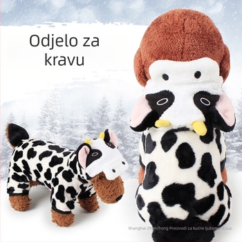 Kostim za transformaciju psa, koralni fleece materijal, ležerni stil, marka Cute Dog, odjeća za kućne ljubimce