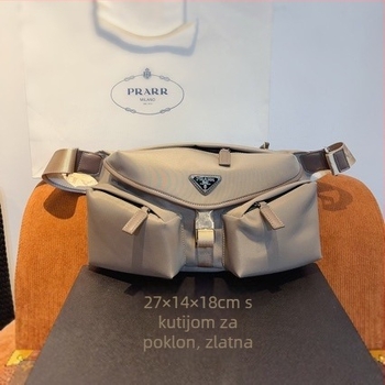 P brenda muška torba za prsa — najlon s kožnim detaljima, jednodijelni crossbody, emajl kopča, prozračna, proširiva