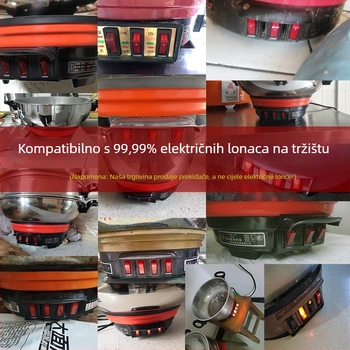 Prekidač za električni lonac s LED gumbom u obliku broda, snaga 500W/800W/2100W (IP50)