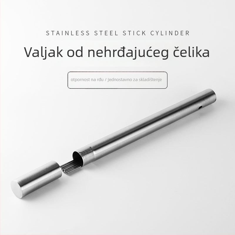 Ne magnetska nehrđajuća čelična cijev za vanjsko roštiljanje sa spremnikom, pakiranje 200 komada