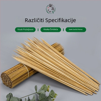 Karbonizirani bambus štapići za roštilj, debeli, za meso i voće