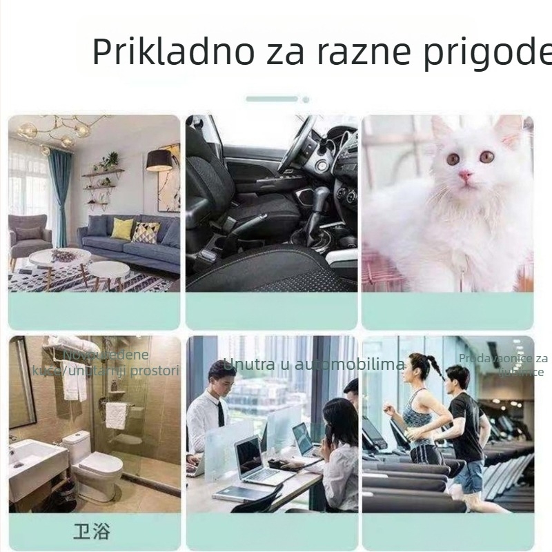 Ozon generator za kućno i automobilno pročišćavanje zraka — uklanjanje formaldehida, tiho (<36 dB), protok zraka 51–150 m3/h, pogodna površina 41–60 m2, kapacitet 60 g