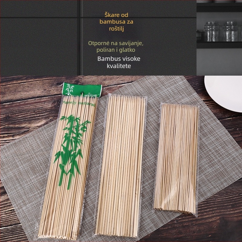 Bambusovi ražnjići za roštilj – 200 paketa, moderan stil, kategorija: pribor za roštilj i ražnjiće