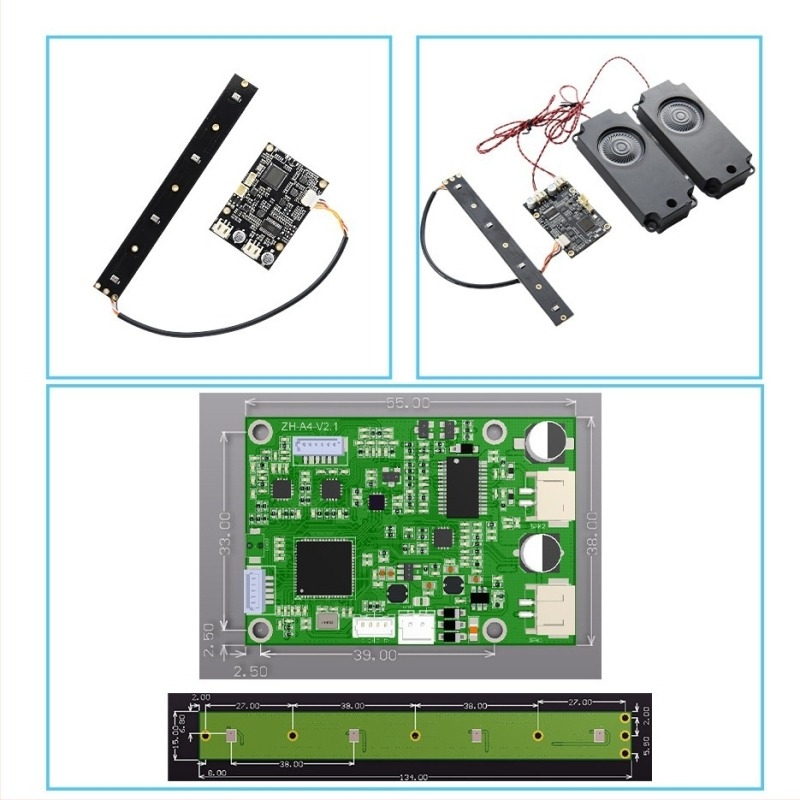 Audio modul za videokonferencije, četiri mikrofona u nizu, omnidirekcijski, USB bez upravljačkog programa, inteligentno smanjenje šuma, model ZH-A4-V2.1