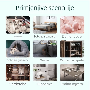Pročišćivač zraka za kućne ljubimce s negativnim ionima – uklanjanje mirisa, tih rad, USB napajanje, 50 m³/h, pogodan za 11–20 m²