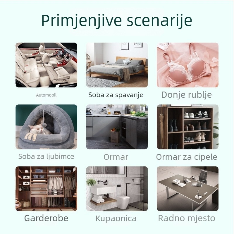 Pročišćivač zraka za kućne ljubimce s negativnim ionima – uklanjanje mirisa, tih rad, USB napajanje, 50 m³/h, pogodan za 11–20 m²