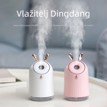 Ultrazvučni ovlaživač USB, 0,5 L spremnik, 1 izlaz magle, pogodan za prostorije do 10 m², buka ispod 36 dB