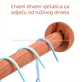 Držač za odjeću od masivnog drveta za garderobu, Jinjin, moderni minimalistički stil, za kupaonicu