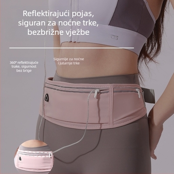 Sportska torbica za pojas za telefon – ultra lagana, vodootporna, prozračna, otporna na habanje, reflektirajuća za noćnu sigurnost (Poliester; Unisex; Outdoor sportovi; Podstava od najlona)