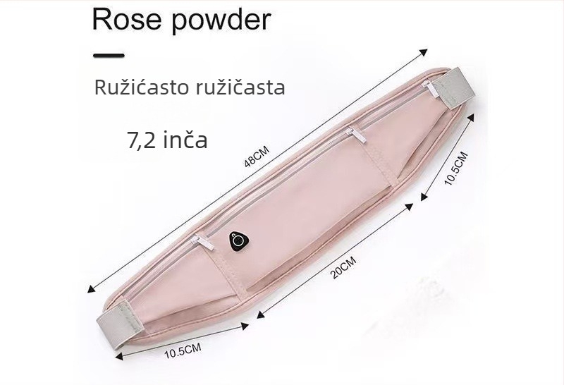Sportska torbica za pojas za telefon – ultra lagana, vodootporna, prozračna, otporna na habanje, reflektirajuća za noćnu sigurnost (Poliester; Unisex; Outdoor sportovi; Podstava od najlona)