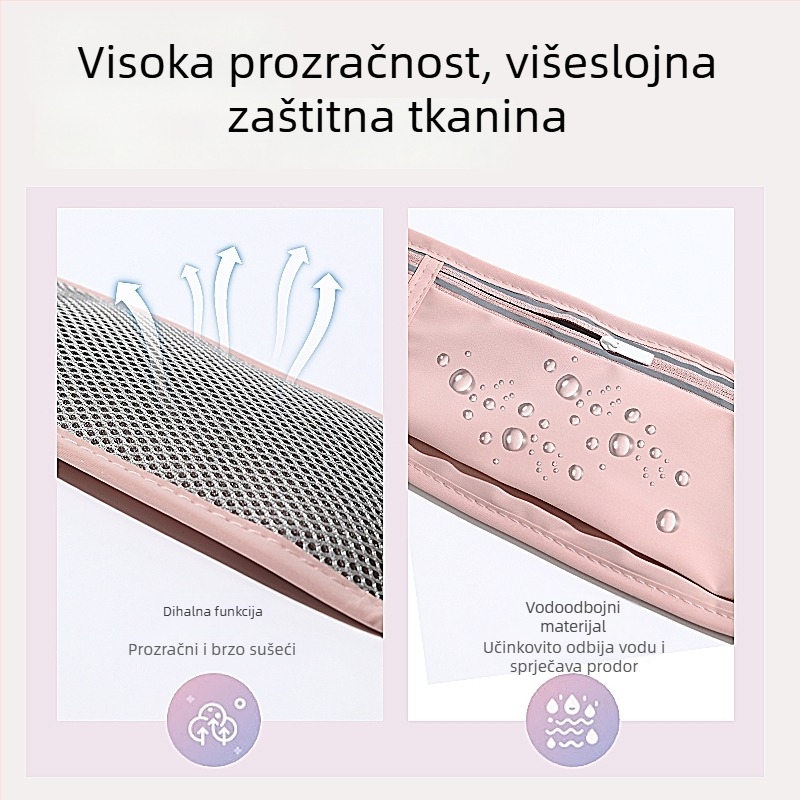 Sportska torbica za pojas za telefon – ultra lagana, vodootporna, prozračna, otporna na habanje, reflektirajuća za noćnu sigurnost (Poliester; Unisex; Outdoor sportovi; Podstava od najlona)