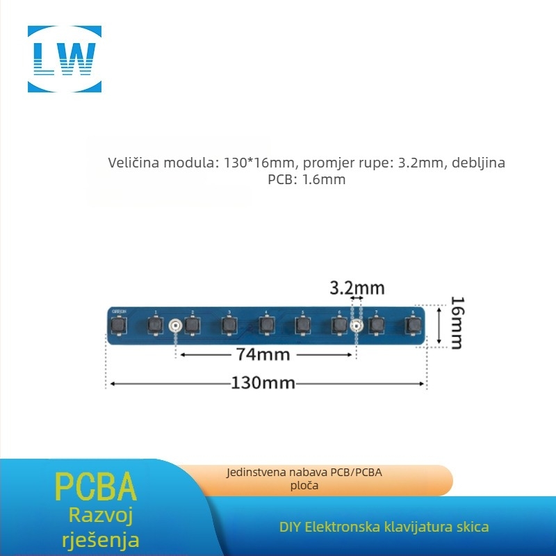 DIY elektronička ploča klavira za dječju ručno izrađenu glazbenu kutiju – Lw, kapacitet 100000