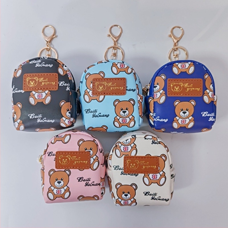 Novčanik za kovance s medvjedićem - prenosni all-in-one dizajn, proširivi, PU materijal