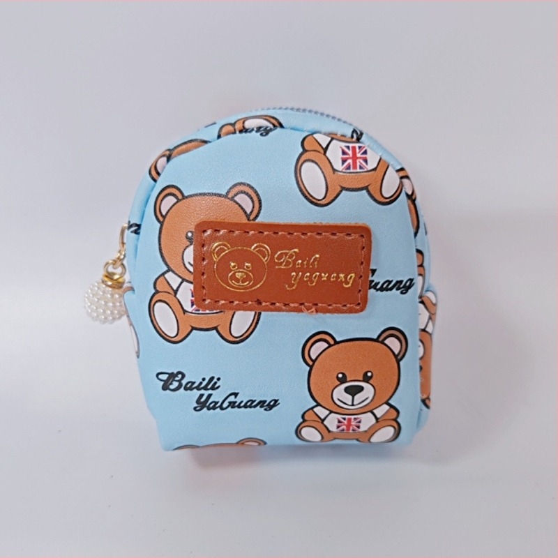 Novčanik za kovance s medvjedićem - prenosni all-in-one dizajn, proširivi, PU materijal