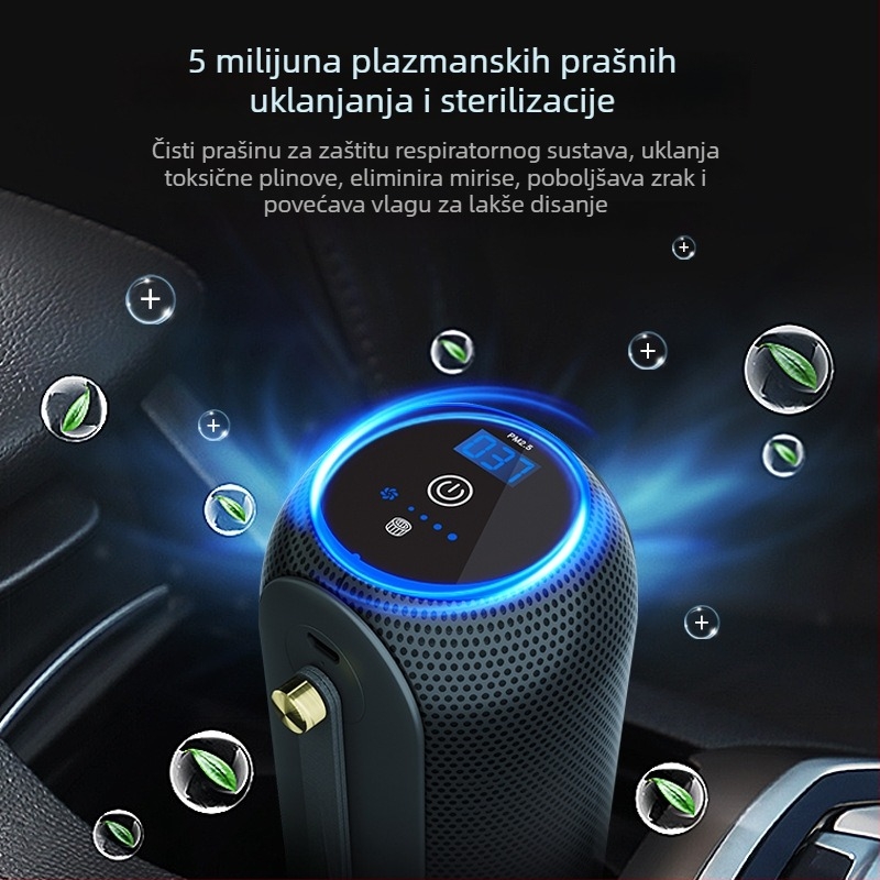 Pročišćivač zraka za auto KT.9128 — 5W/5V, univerzalno vozilo, 5 milijuna negativnih iona, Aktivni kisik <0.001
