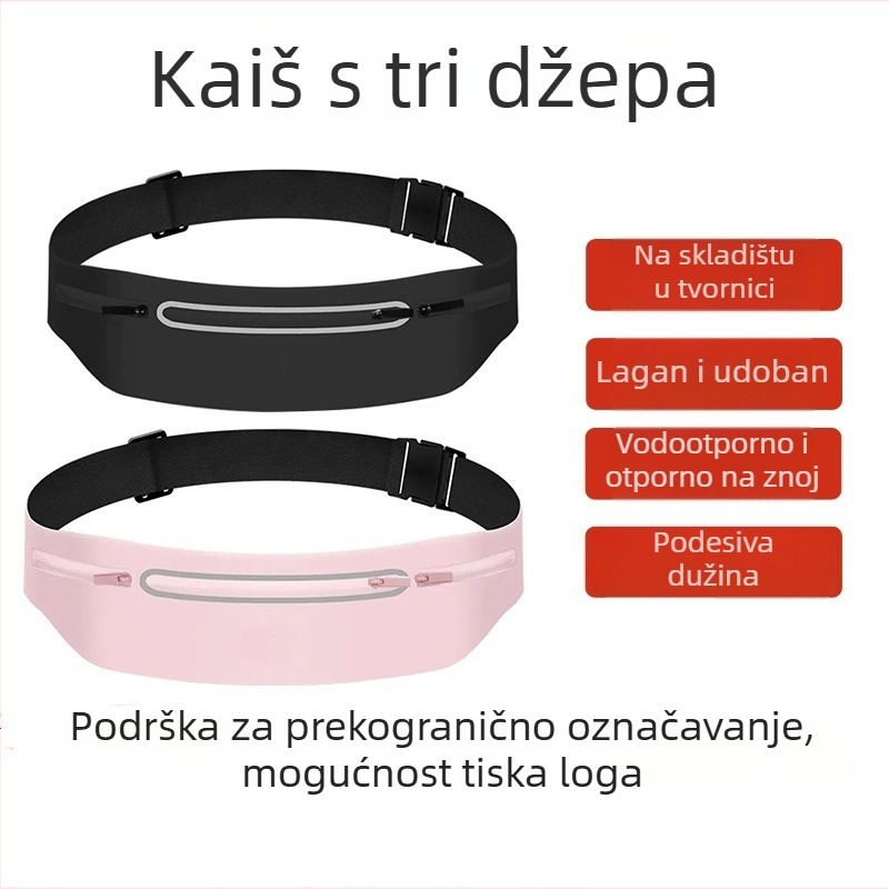 Trkaški pojas od Lycra (vodootporan; ultra lagan; otporan na habanje; tri džepa)