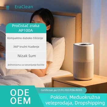 Stolni pročišćivač zraka s negativnim ionima, protok zraka 51–150 m³/h, buka 32,8 dB, USB napajanje, kompozitni filter