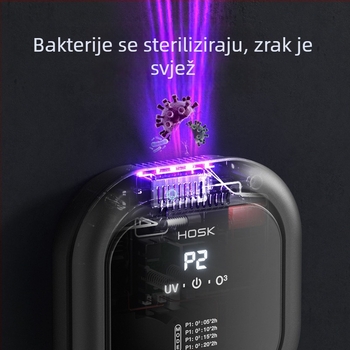 Pročišćivač zraka s UV sterilizacijom i ozonskom dezinfekcijom, uklanjanje formaldehida i mirisa, USB napajanje