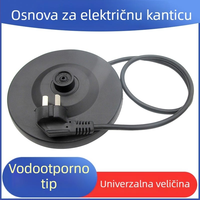 Osnovica za električni čajnik, vodootporna, teleskopksa, univerzalna, pladanj za kabel od čistog bakra