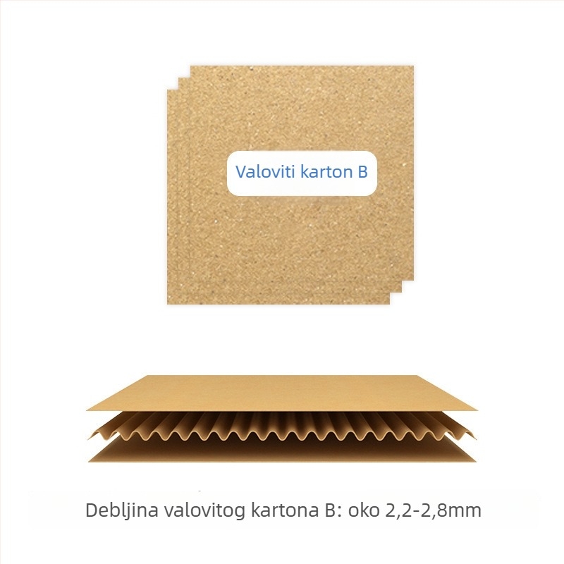 Kutije od kartona za pakiranje – valoviti karton, debljina 5, težina papira 150, tvrde, kutija za ljepilo i otiskom