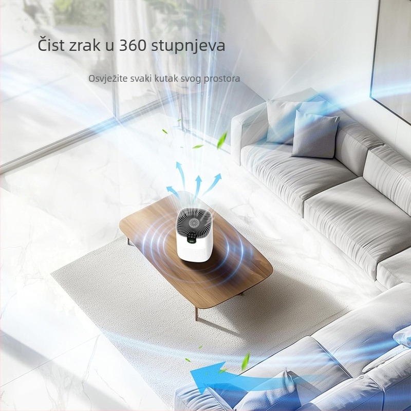 Nova prijenosna aromatska stolna čistilica zraka za dom — uklanjanje formaldehida, mirisa i dlake kućnih ljubimaca, negativni ioni, USB napajanje, pogodna za 21–30 m²