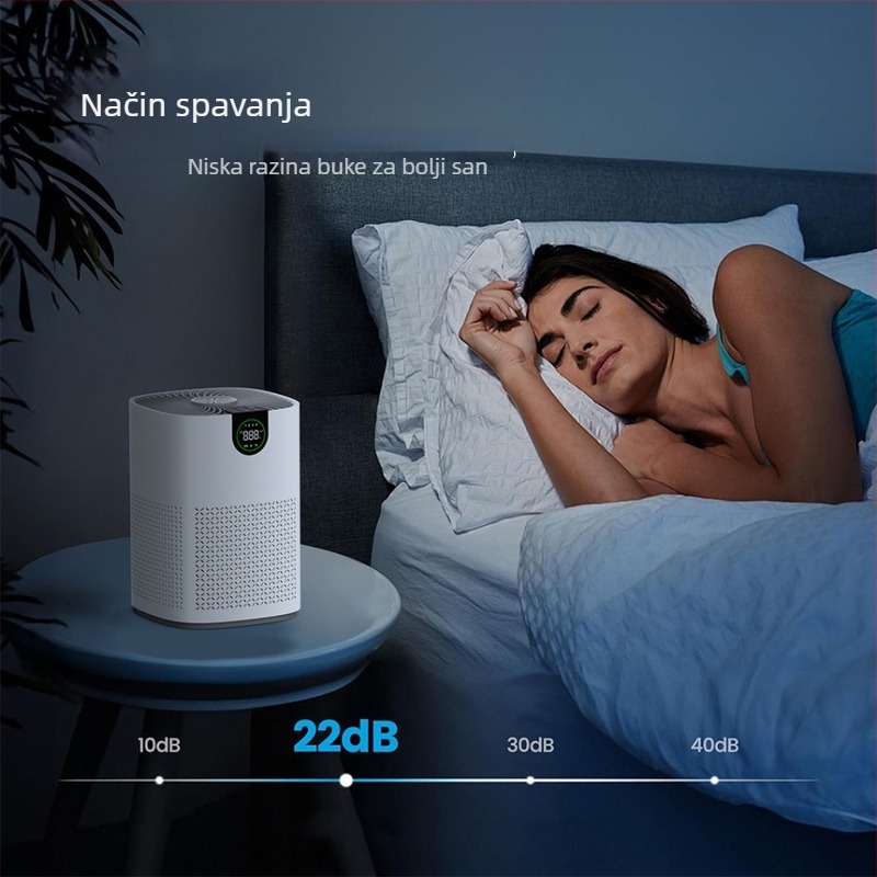 Nova prijenosna aromatska stolna čistilica zraka za dom — uklanjanje formaldehida, mirisa i dlake kućnih ljubimaca, negativni ioni, USB napajanje, pogodna za 21–30 m²
