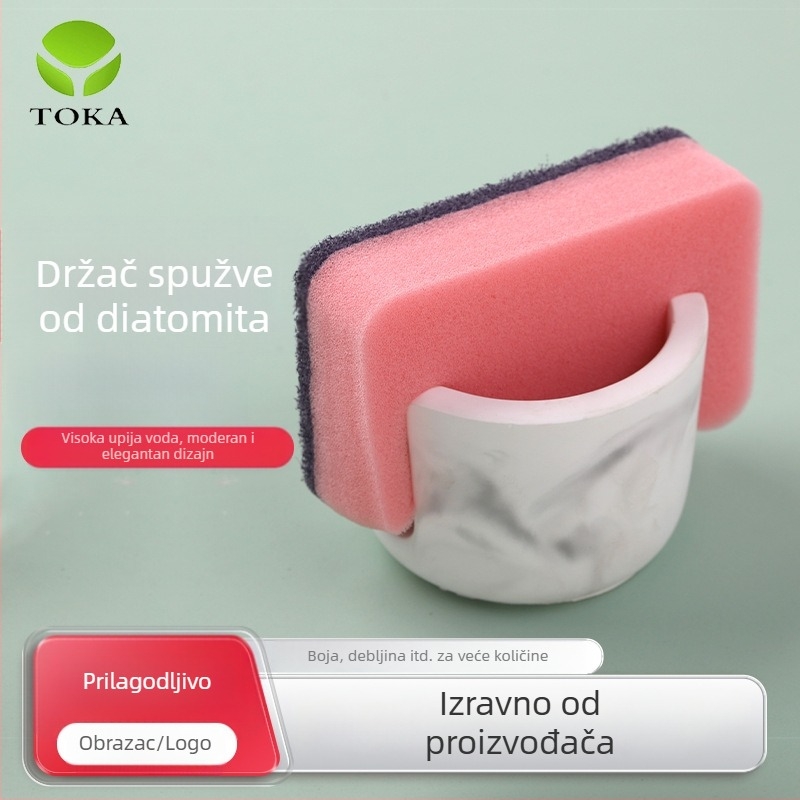 Držač spužve od diatomita – brzo upijanje vode, ekološki materijal (diatomit + gips), Tuoka home furnishing