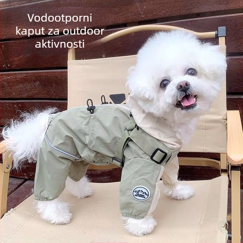 Jakna za pse, vjetrovita i vodootporna, s fleece podstavom, za male pse (Materijal: pulover tkanina; Kategorija: odjeća za kućne ljubimce; Podrijetlo: Drugo)